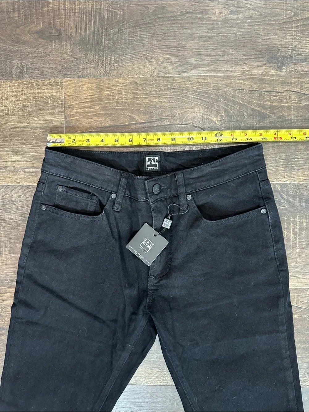 Ike Behar New York Men’s Onyx Black Slim Fit Stretch Jeans 30x30 NWT MSRP $128